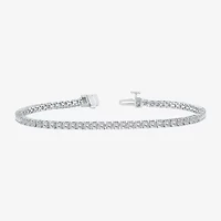 (I,I1) Womens 4 7/8 Ct. T.W. Lab Grown White Diamond 10K Gold Round 8 Inch Tennis Bracelet