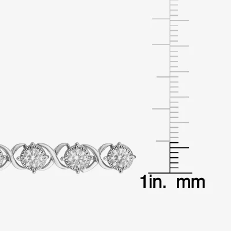 (F,Si2) Womens 4 1/2 CT. T.W. Lab Grown White Diamond 10K Gold 8 Inch Tennis Bracelet