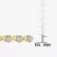 Si2 / F Womens 4 1/2 CT. T.W. Lab Grown White Diamond 10K Gold Round 8 Inch Tennis Bracelet