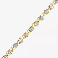 Si2 / F Womens 4 1/2 CT. T.W. Lab Grown White Diamond 10K Gold Round 8 Inch Tennis Bracelet