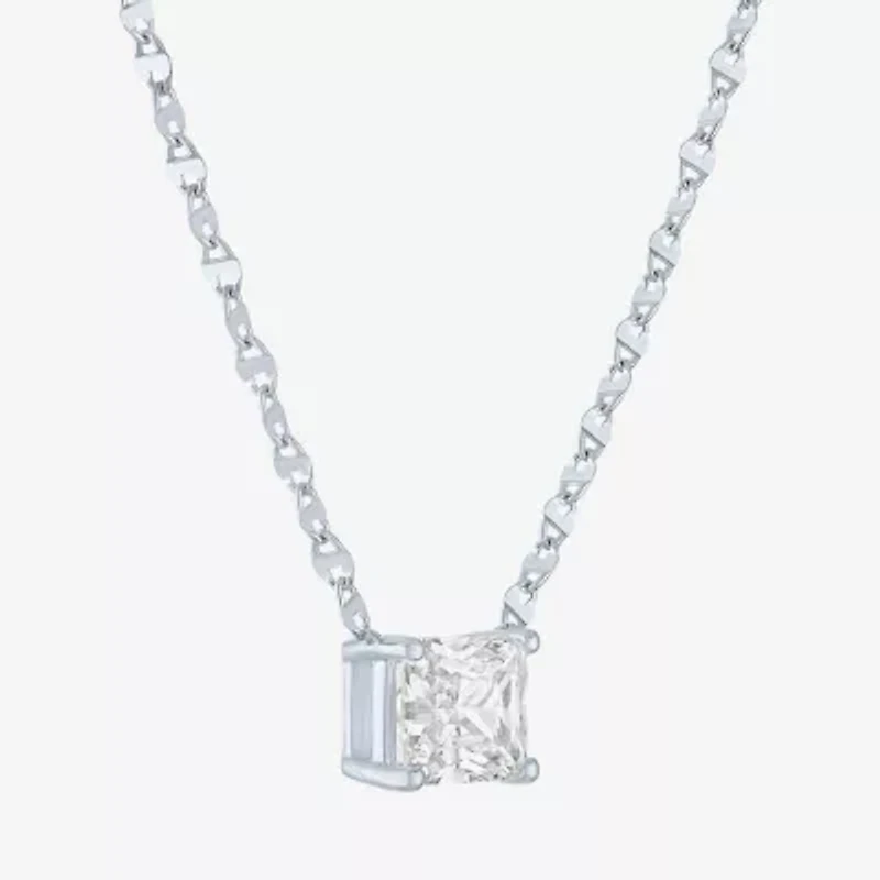Diamond Addiction (E-F / Vs1-Vs2) Womens 1 CT. T.W. Lab Grown White Diamond 10K White Gold 18 Inch Pendant Necklace
