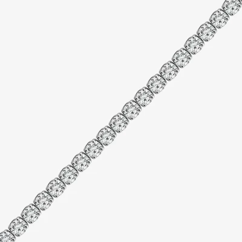 (F, Si2) Womens 2 1/8 Ct. T.W. Lab Grown White Diamond Sterling Silver Round 7.25 Inch Tennis Bracelet