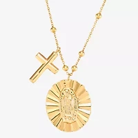 Limited Quantities! Womens 10K Gold Cross 18 Inch Pendant Necklace