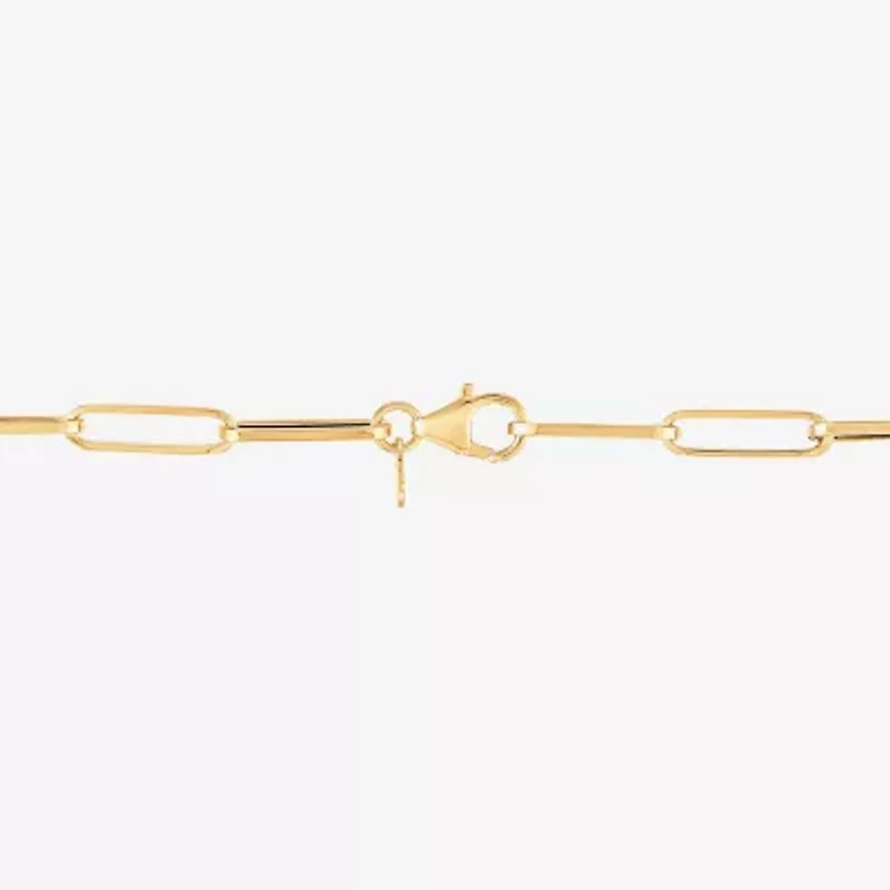 Limited Quantities! Womens 10K Gold 18 Inch Paperclip Chain Necklace