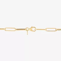 Limited Quantities! Womens 10K Gold 18 Inch Paperclip Chain Necklace