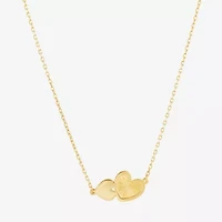 Limited Quantities! Womens 10K Gold Heart 17 Inch Pendant Necklace