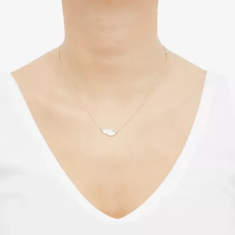 Limited Quantities! Womens 10K Gold Heart 17 Inch Pendant Necklace