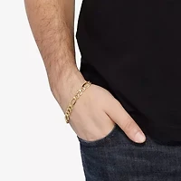 Limited Quantities! Mens 10K Gold 9 Inch Semisolid Figaro Chain Bracelet