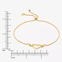 Limited Quantities! Womens 10K Gold Heart Bolo Bracelet