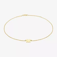 Limited Quantities! Womens 14K Gold 10 Inch Solid Cable Ankle Bracelet