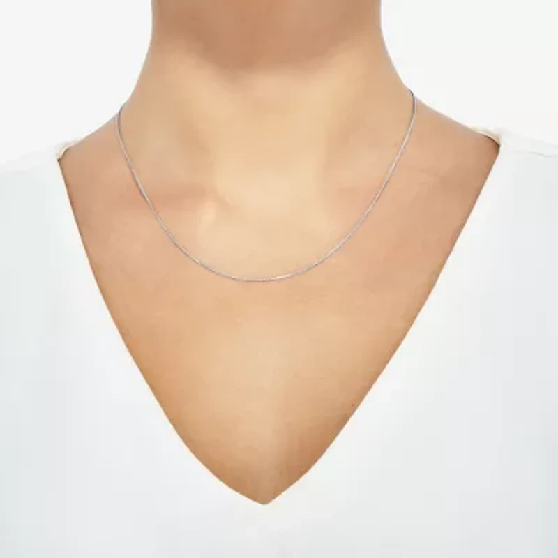 Limited Quantities! Womens 14K White Gold 18 Inch Wheat Chain Necklace