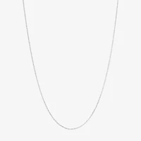 Limited Quantities! Womens 10K White Gold 18 Inch Cable Chain Necklace