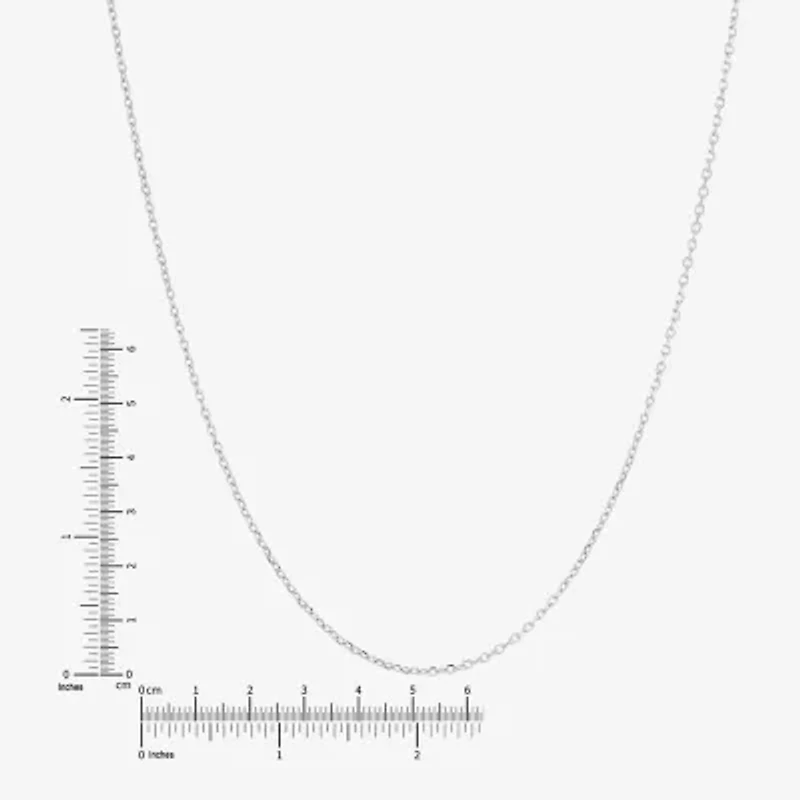 Limited Quantities! Womens 10K White Gold 18 Inch Cable Chain Necklace