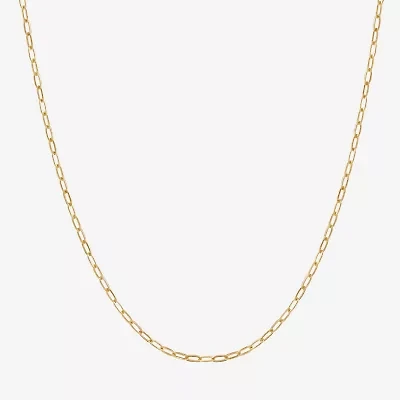 Limited Quantities! Womens 14K Gold 22 Inch Paperclip Chain Necklace