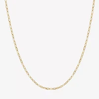 Limited Quantities! Womens 14K Gold 22 Inch Paperclip Chain Necklace