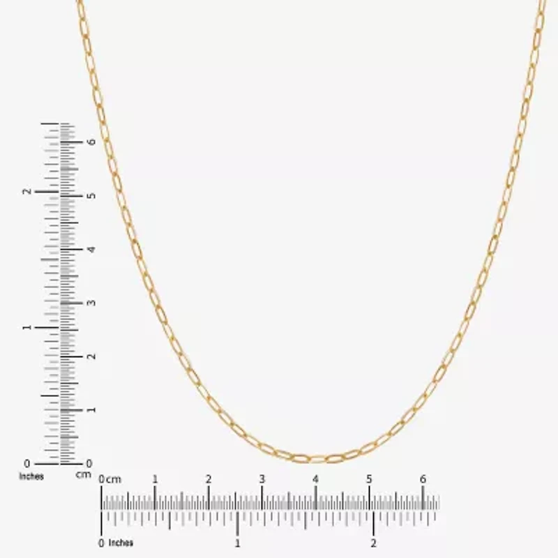 Limited Quantities! Womens 14K Gold 22 Inch Paperclip Chain Necklace