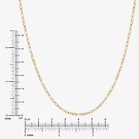 Limited Quantities! Womens 14K Gold 22 Inch Paperclip Chain Necklace