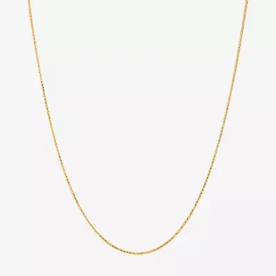 Limited Quantities! Womens 14K Gold 16 Inch Spiga Chain Necklace