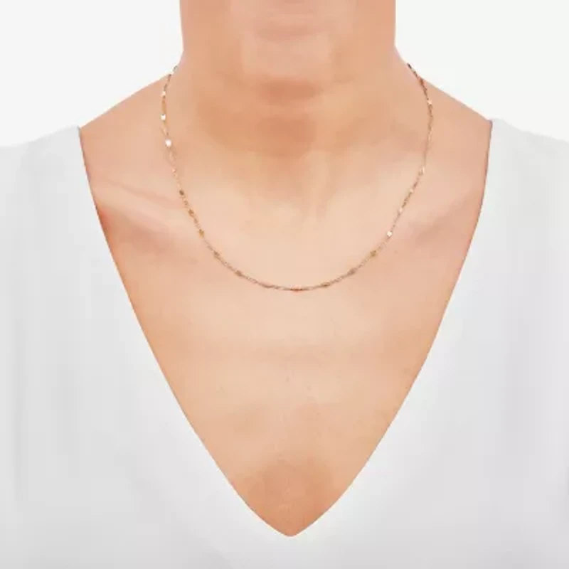 Limited Quantities! Womens 14K Gold 18 Inch Fashion Chain Necklace