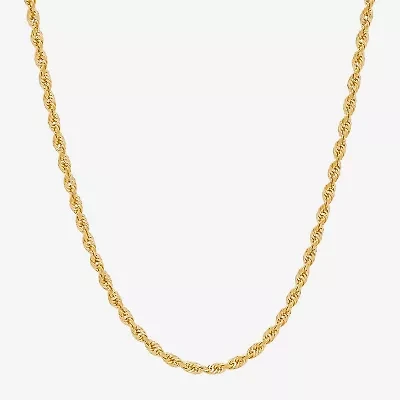 Limited Quantities! Womens 14K Gold Inch Rope Chain Necklace