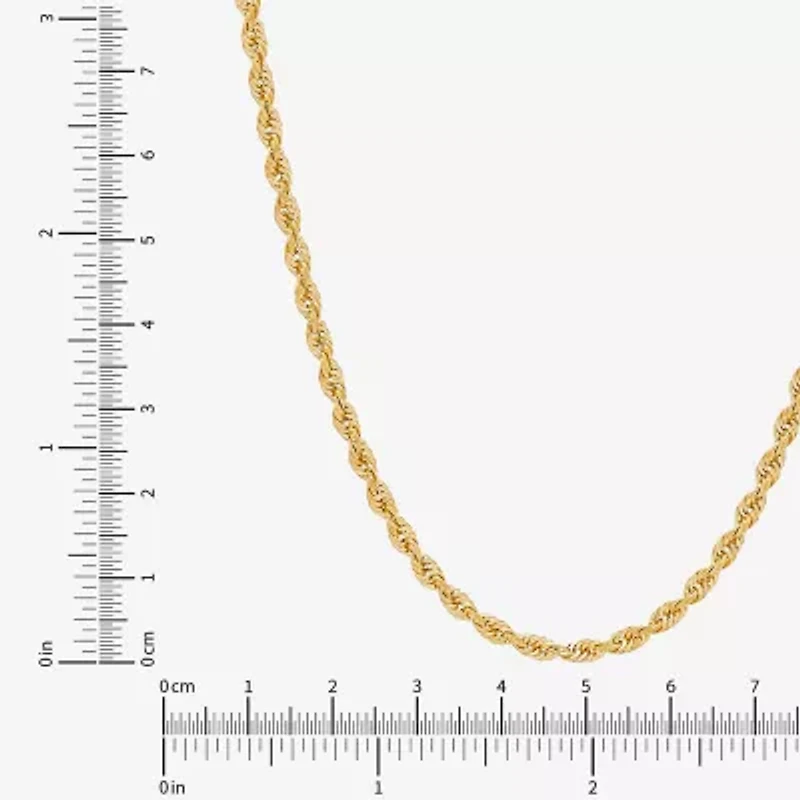 Limited Quantities! Womens 14K Gold Inch Rope Chain Necklace