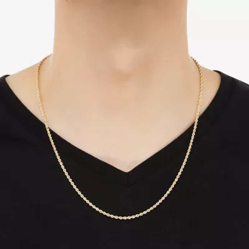Limited Quantities! Womens 14K Gold Inch Rope Chain Necklace