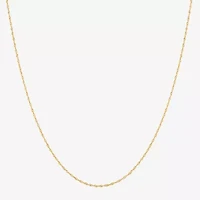 Limited Quantities! Womens 14K Gold 18 Inch Singapore Chain Necklace