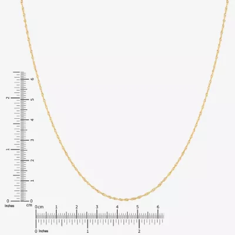 Limited Quantities! Womens 14K Gold 18 Inch Singapore Chain Necklace