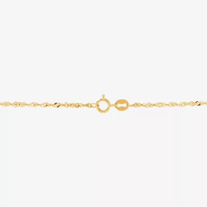 Limited Quantities! Womens 14K Gold 16 Inch Singapore Chain Necklace