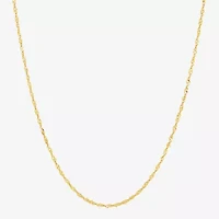 Limited Quantities! Womens 14K Gold 16 Inch Singapore Chain Necklace