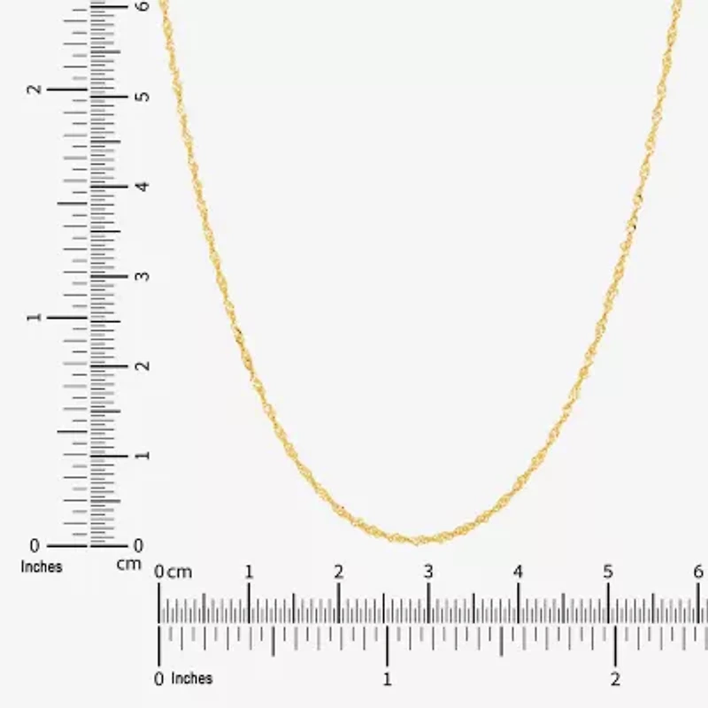 Limited Quantities! Womens 14K Gold 16 Inch Singapore Chain Necklace