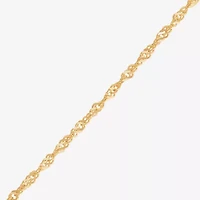 Limited Quantities! Womens 14K Gold 16 Inch Singapore Chain Necklace