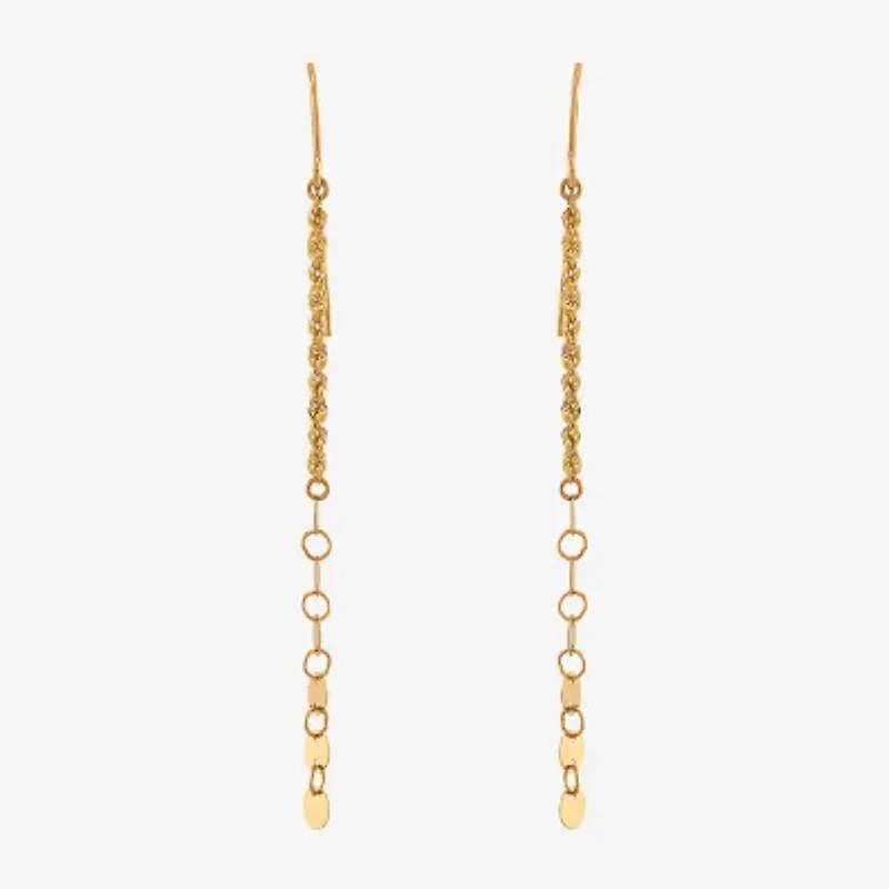 Limited Quantities! Womens 10K Gold Drop Earrings
