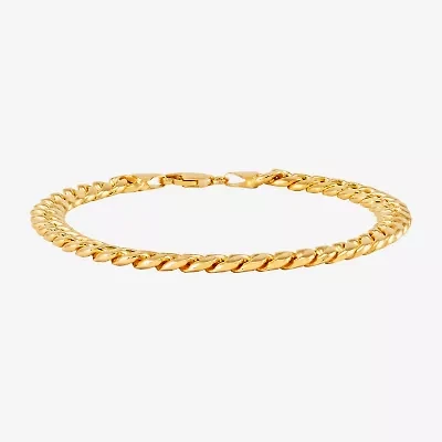 Limited Quantities! Mens 10K Gold 9 1/2 Inch Hollow Cuban Chain Bracelet