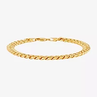 Limited Quantities! Mens 10K Gold 9 1/2 Inch Hollow Cuban Chain Bracelet
