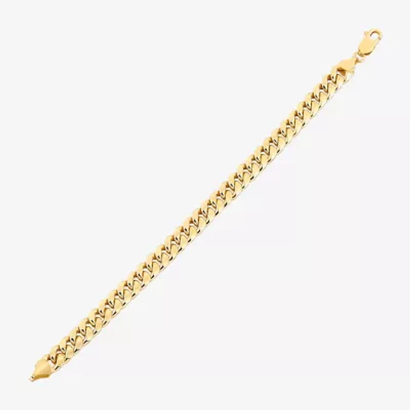 Limited Quantities! Mens 10K Gold 9 1/2 Inch Hollow Cuban Chain Bracelet