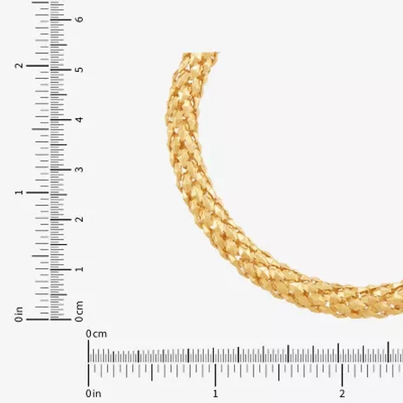 Limited Quantities! Womens 14K Gold 7.5 Inch Hollow Popcorn Chain Bracelet