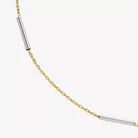 Limited Quantities! Womens 10K Two Tone Gold 10 Inch Hollow Cable Ankle Bracelet