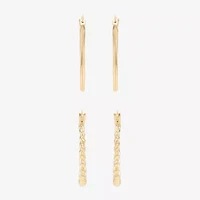 Limited Quantities! Womens 10K Gold 2-pc. Earring Set