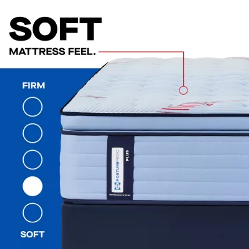 Sealy Posturepedic Indy 15" Plush Pillow Top - Mattress + Box Spring