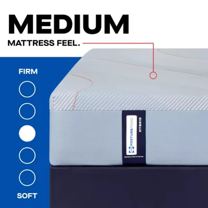 Sealy Posturepedic Greer 12" Hybrid Medium Tight Top - Mattress + Box Spring