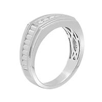 Mens 1/4 CT. T.W. Diamond 10K White Gold 5-Stone Ring