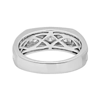 Mens 1/4 CT. T.W. Diamond 10K White Gold 5-Stone Ring