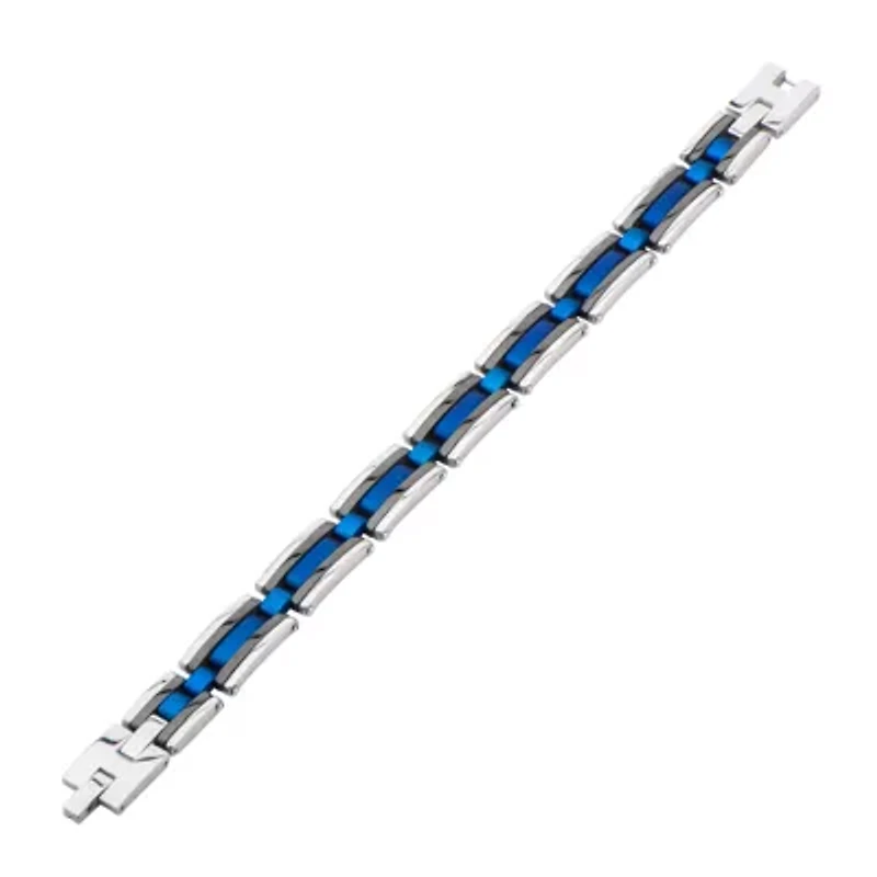 Mens Tri-Tone Stainless Steel Bracelet