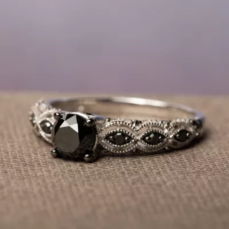 1 1/4 CT.T.W. Color-Enhanced Black Diamond Ring