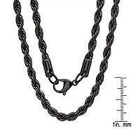 Mens Stainless Steel Hypoallergenic 24 Inch Rope Chain Necklace
