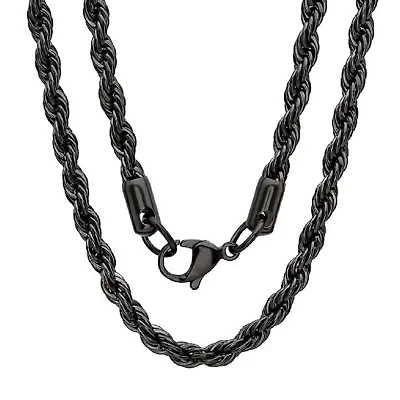 Mens Stainless Steel Hypoallergenic 30 Inch Rope Chain Necklace