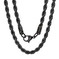 Mens Stainless Steel Hypoallergenic 30 Inch Rope Chain Necklace