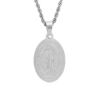 Mens Stainless Steel Hypoallergenic 24 Inch Pendant Necklace