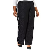 Poetic Justice Womens High Rise Over Belly Wide Leg Palazzo Pant Plus